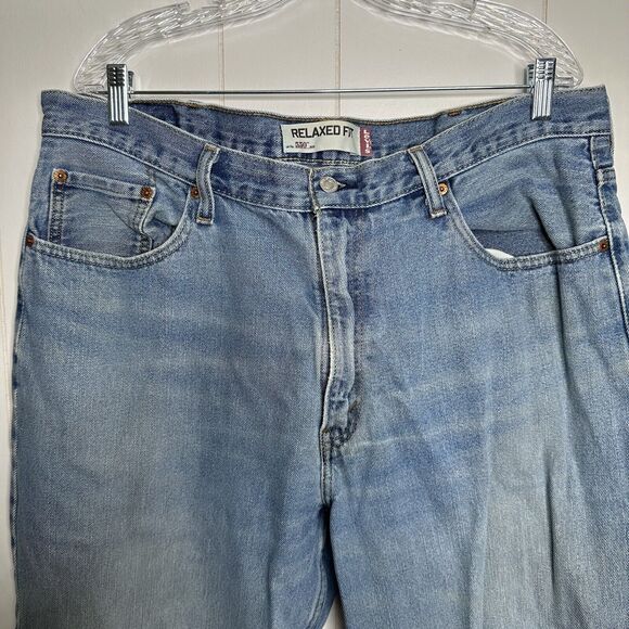 Levis 505 Relaxed Fit Jeans Mens 40X32 Blue Straight Denim Medium Wash - Picture 3 of 12